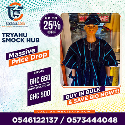 Handcrafted Ghana Smocks | Premium Fugu & Batakari  Tryahu
